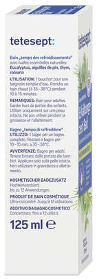 Sie sehen eine Packung tetesept Gesundheitsbad Erkältungs Bad, 125 Milliliter, Produktbild: 03 tetesept Gesundheitsbad Erkältungs Bad, 125 Milliliter, A-Nr.: 1153591 - 03