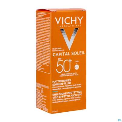 Sie sehen eine Packung VICHY IDEA SO FLUID DRY LF50, 50 Milliliter, Produktbild: 01 VICHY IDEA SO FLUID DRY LF50, 50 Milliliter, A-Nr.: 3950512 - 01