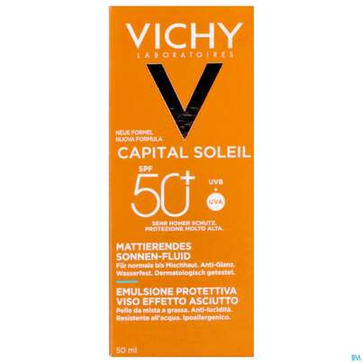Sie sehen eine Packung VICHY IDEA SO FLUID DRY LF50, 50 Milliliter, Produktbild: 08 VICHY IDEA SO FLUID DRY LF50, 50 Milliliter, A-Nr.: 3950512 - 08