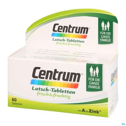 Sie sehen eine Packung Centrum Lutschtabletten frisch & fruchtig von A bis Zink, 60 Stück, Produktbild: 04 Centrum Lutschtabletten frisch & fruchtig von A bis Zink, 60 Stück, A-Nr.: 4084198 - 04