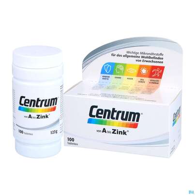 Sie sehen eine Packung Centrum von A bis Zink 100 Stk., 100 Stück, Produktbild: 06 Centrum von A bis Zink 100 Stk., 100 Stück, A-Nr.: 4555456 - 06