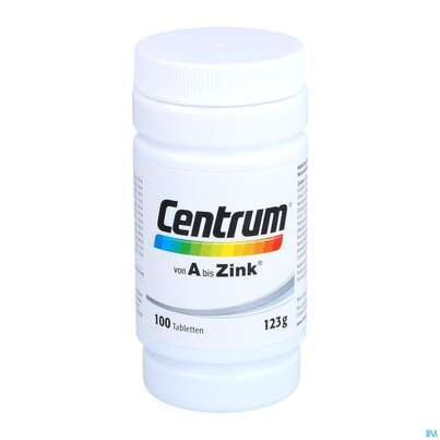 Sie sehen eine Packung Centrum von A bis Zink 100 Stk., 100 Stück, Produktbild: 08 Centrum von A bis Zink 100 Stk., 100 Stück, A-Nr.: 4555456 - 08