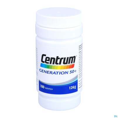 Sie sehen eine Packung Centrum Generation 50+ von A bis Zink 100 Stk., 100 Stück, Produktbild: 08 Centrum Generation 50+ von A bis Zink 100 Stk., 100 Stück, A-Nr.: 4555479 - 08