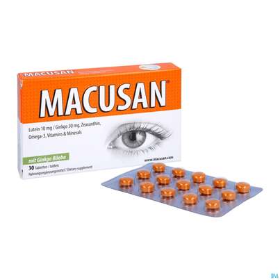 Sie sehen eine Packung MACUSAN TBL, 30 Stück, Produktbild: 08 MACUSAN TBL, 30 Stück, A-Nr.: 2856544 - 08