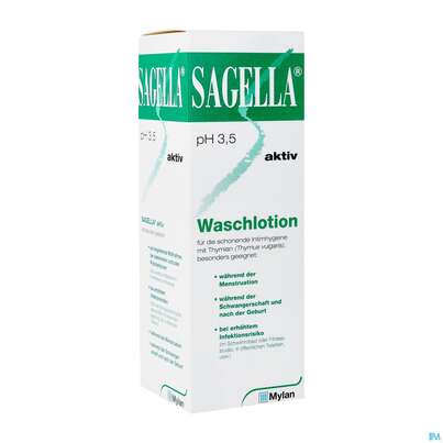 Sie sehen eine Packung SAGELLA AKTIV WASCHLOT, 250 Milliliter, Produktbild: 02 SAGELLA AKTIV WASCHLOT, 250 Milliliter, A-Nr.: 4010194 - 02