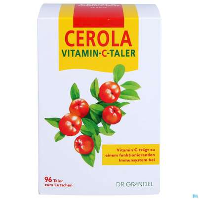 Sie sehen eine Packung Vitamin C Cerola Taler Nr 1160 96st, Produktbild: 01 Vitamin C Cerola Taler Nr 1160 96st, A-Nr.: 2525847 - 01