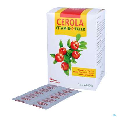 Sie sehen eine Packung Vitamin C Cerola Taler Nr 1160 96st, Produktbild: 04 Vitamin C Cerola Taler Nr 1160 96st, A-Nr.: 2525847 - 04