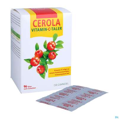 Sie sehen eine Packung Vitamin C Cerola Taler Nr 1160 96st, Produktbild: 05 Vitamin C Cerola Taler Nr 1160 96st, A-Nr.: 2525847 - 05