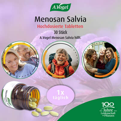 Sie sehen eine Packung A.Vogel Menosan Salvia, 30 Stück, Produktbild: 04 A.Vogel Menosan Salvia, 30 Stück, A-Nr.: 4296256 - 04