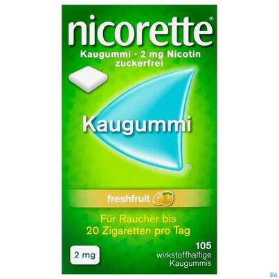nicorette® Kaugummi freshfruit 2mg, 105 Stück, A-Nr.: 3500074 - 01