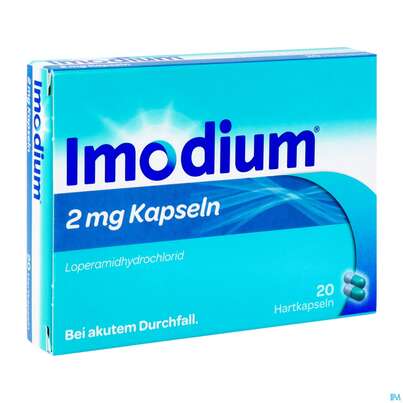 Sie sehen eine Packung Imodium Kapseln, 20 Stück, Produktbild: 04 Imodium Kapseln, 20 Stück, A-Nr.: 3773168 - 04