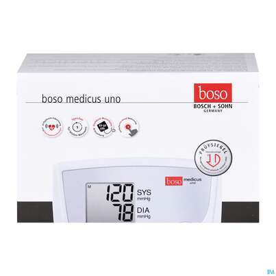 Sie sehen eine Packung boso medicus Uno Blutdruckmessgerät, 1 Stück, Produktbild: 04 boso medicus Uno Blutdruckmessgerät, 1 Stück, A-Nr.: 2768047 - 04