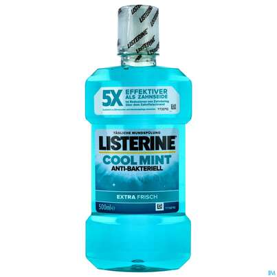 Sie sehen eine Packung Listerine Coolmint Mundspüllösung, 500 Milliliter, Produktbild: 01 Listerine Coolmint Mundspüllösung, 500 Milliliter, A-Nr.: 3609411 - 01