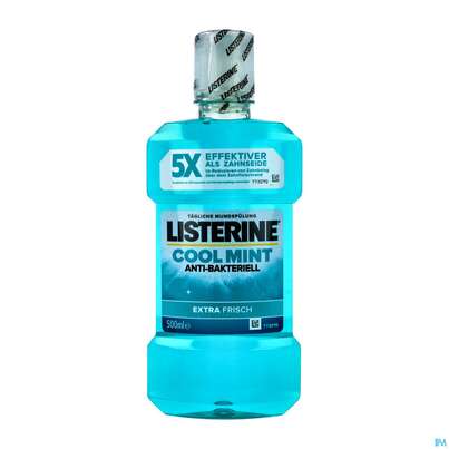 Sie sehen eine Packung Listerine Coolmint Mundspüllösung, 500 Milliliter, Produktbild: 02 Listerine Coolmint Mundspüllösung, 500 Milliliter, A-Nr.: 3609411 - 02
