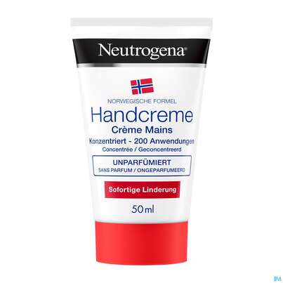 Sie sehen eine Packung Neutrogena konzentrierte, unparfümierte Handcreme, 50 Milliliter, Produktbild: 01 Neutrogena konzentrierte, unparfümierte Handcreme, 50 Milliliter, A-Nr.: 2597290 - 01