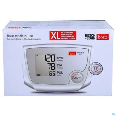 Sie sehen eine Packung Blutdruckmesser Boso Medicus Uno Xl 1st, Produktbild: 01 Blutdruckmesser Boso Medicus Uno Xl 1st, A-Nr.: 3079396 - 01