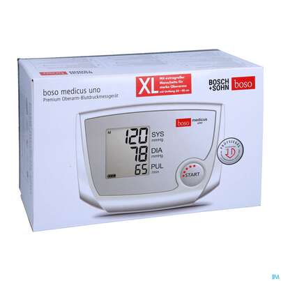 Sie sehen eine Packung Blutdruckmesser Boso Medicus Uno Xl 1st, Produktbild: 03 Blutdruckmesser Boso Medicus Uno Xl 1st, A-Nr.: 3079396 - 03
