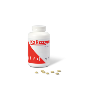 Sie sehen eine Packung KaRazym Tabletten 400 Stk., 400 Stück, Produktbild: 01 KaRazym Tabletten 400 Stk., 400 Stück, A-Nr.: 3269197 - 01