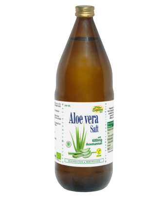 Sie sehen eine Packung Espara Aloe Vera BIO Saft, 1000 Milliliter, Produktbild: 01 Espara Aloe Vera BIO Saft, 1000 Milliliter, A-Nr.: 3699360 - 01