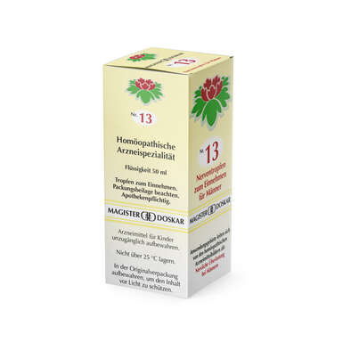 Sie sehen eine Packung Doskar Tropfen Nr. 13 - Nerventropfen für Männer, 50 Milliliter, Produktbild: 05 Doskar Tropfen Nr. 13 - Nerventropfen für Männer, 50 Milliliter, A-Nr.: 0685073 - 05