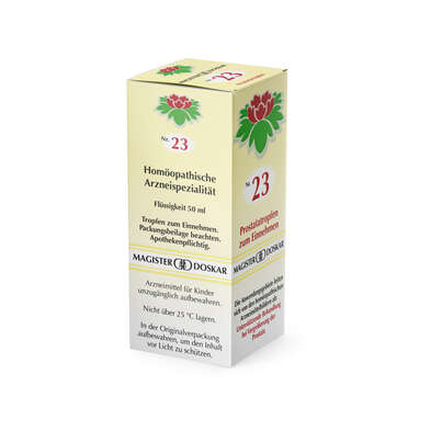 Sie sehen eine Packung Doskar Tropfen Nr. 23 - Prostatatropfen, 50 Milliliter, Produktbild: 03 Doskar Tropfen Nr. 23 - Prostatatropfen, 50 Milliliter, A-Nr.: 0685191 - 03