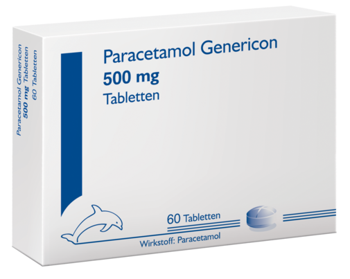 Sie sehen eine Packung PARACETAMOL GEN TBL 500MG, 10 Stück, Produktbild: 01 PARACETAMOL GEN TBL 500MG, 10 Stück, A-Nr.: 1181274 - 01