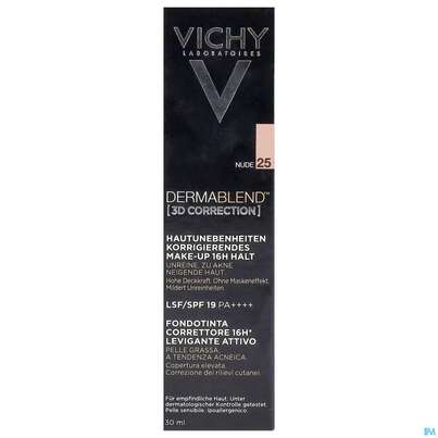 Sie sehen eine Packung VICHY DERMABL.3D COVERFLOW25, 30 Milliliter, Produktbild: 01 VICHY DERMABL.3D COVERFLOW25, 30 Milliliter, A-Nr.: 4127016 - 01