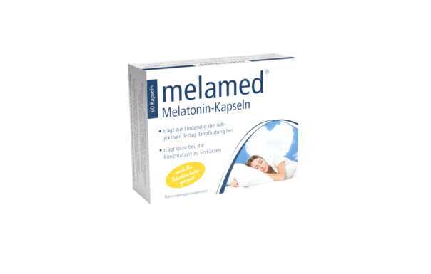 Sie sehen eine Packung MELAMED KPS MELATONIN, 60 Stück, Produktbild: 01 MELAMED KPS MELATONIN, 60 Stück, A-Nr.: 4110783 - 01