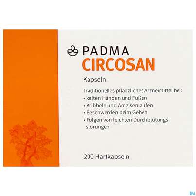 Sie sehen eine Packung PADMA Circosan, 200 Stück, Produktbild: 01 PADMA Circosan, 200 Stück, A-Nr.: 3780889 - 01