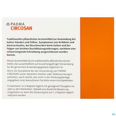 Sie sehen eine Packung PADMA Circosan, 200 Stück, Produktbild: 03 PADMA Circosan, 200 Stück, A-Nr.: 3780889 - 03