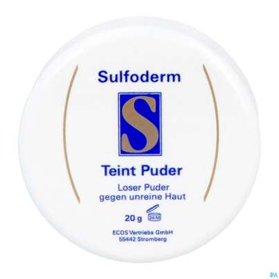 Sie sehen eine Packung Sulfoderm® S Teint Puder, 10 Gramm, Produktbild: 13 Sulfoderm® S Teint Puder, 10 Gramm, A-Nr.: 1843338 - 13