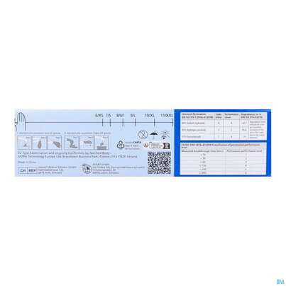 Sie sehen eine Packung Untersuchungshandschuhe Nitril/unsteril Puderfrei/hypoallergen Safe Light Weiss S 27069 100st, Produktbild: 12 Untersuchungshandschuhe Nitril/unsteril Puderfrei/hypoallergen Safe Light Weiss S 27069 100st, A-Nr.: 3049395 - 12
