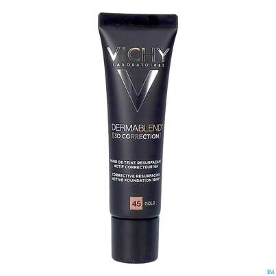 Sie sehen eine Packung VICHY DERMABL.3D COVERFLOW45, 30 Milliliter, Produktbild: 06 VICHY DERMABL.3D COVERFLOW45, 30 Milliliter, A-Nr.: 4436013 - 06