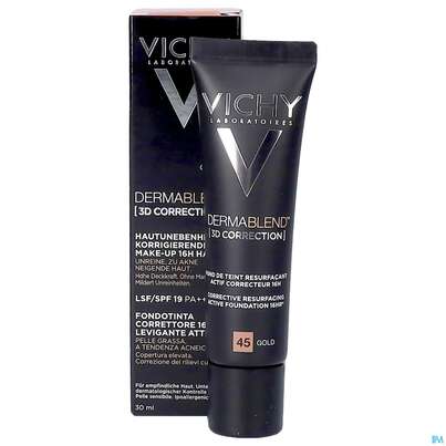 Sie sehen eine Packung VICHY DERMABL.3D COVERFLOW45, 30 Milliliter, Produktbild: 07 VICHY DERMABL.3D COVERFLOW45, 30 Milliliter, A-Nr.: 4436013 - 07