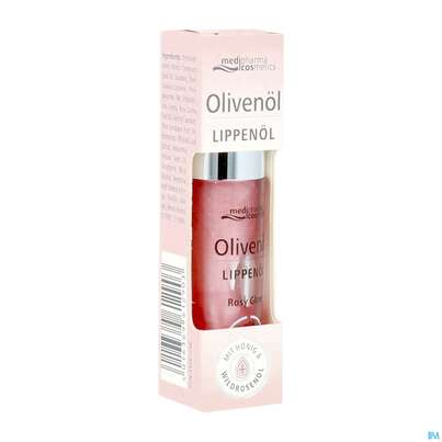 Sie sehen eine Packung Oliven Oel Lippenoel Rosy Glow Medipharma Cosmetics 4ml, Produktbild: 02 Oliven Oel Lippenoel Rosy Glow Medipharma Cosmetics 4ml, A-Nr.: 5879936 - 02