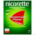 Sie sehen eine Packung Nicorette transdermales Pflaster, 14 Stück, Produktbild: 01 Nicorette transdermales Pflaster, 14 Stück, A-Nr.: 3537410 - 01