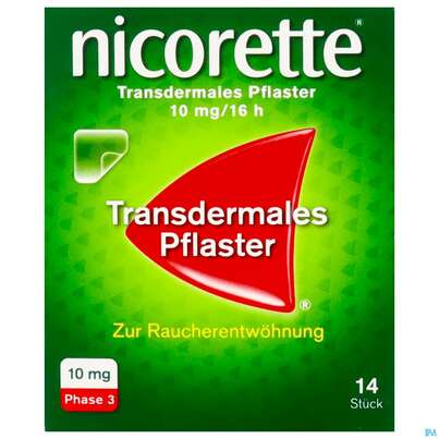 Sie sehen eine Packung Nicorette transdermales Pflaster, 14 Stück, Produktbild: 01 Nicorette transdermales Pflaster, 14 Stück, A-Nr.: 3537410 - 01
