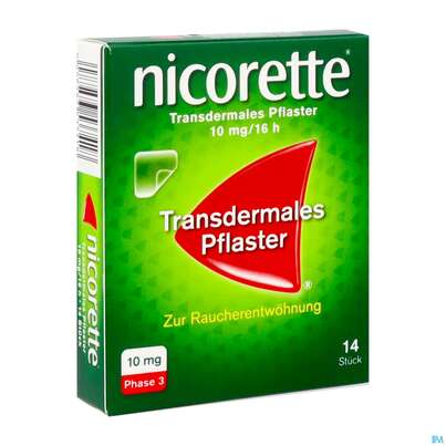 Sie sehen eine Packung Nicorette transdermales Pflaster, 14 Stück, Produktbild: 02 Nicorette transdermales Pflaster, 14 Stück, A-Nr.: 3537410 - 02