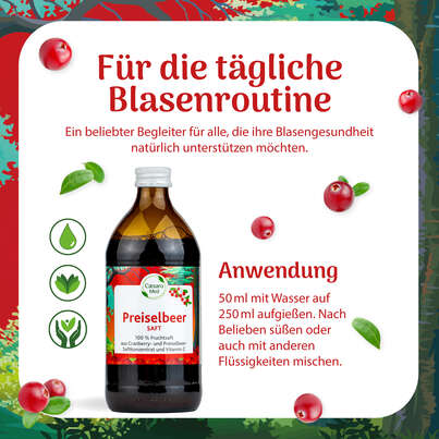 Sie sehen eine Packung PREISELBEER SAFT CAESARO 500 ML, 500 Milliliter, Produktbild: 03 PREISELBEER SAFT CAESARO 500 ML, 500 Milliliter, A-Nr.: 4621851 - 03