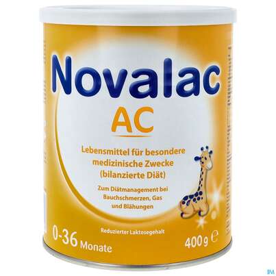 Sie sehen eine Packung Novalac AC Spezial Milchnahrung, 400 Gramm, Produktbild: 01 Novalac AC Spezial Milchnahrung, 400 Gramm, A-Nr.: 3170820 - 01