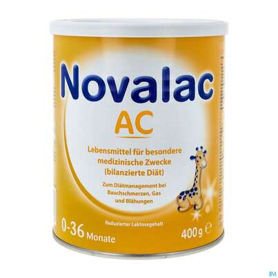 Sie sehen eine Packung Novalac AC Spezial Milchnahrung, 400 Gramm, Produktbild: 02 Novalac AC Spezial Milchnahrung, 400 Gramm, A-Nr.: 3170820 - 02