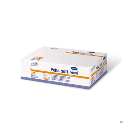 Sie sehen eine Packung Untersuchungshandschuhe Peha/soft/puderfrei Vinyl Unsteril Mittel M 94217 100st, Produktbild: 04 Untersuchungshandschuhe Peha/soft/puderfrei Vinyl Unsteril Mittel M 94217 100st, A-Nr.: 2369229 - 04
