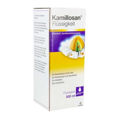 Sie sehen eine Packung Kamillosan Flüssigkeit 500ml, Produktbild: 04 Kamillosan Flüssigkeit 500ml, A-Nr.: 4465291 - 04