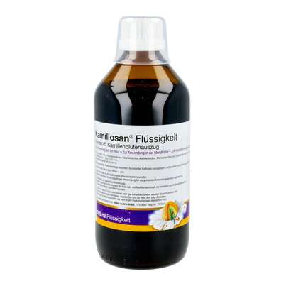 Sie sehen eine Packung Kamillosan Flüssigkeit 500ml, Produktbild: 12 Kamillosan Flüssigkeit 500ml, A-Nr.: 4465291 - 12