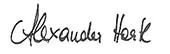 Unterschrift von Dr. Hartl Alexander