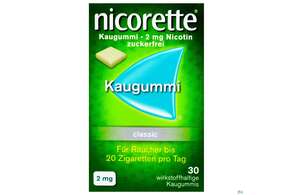 Nicorette Kaugummi 2mg - ohne Geschmack, 30 Stück, A-Nr.: 1267685 - 01