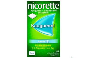 nicorette® Kaugummi icemint mit 2 mg Nikotin, 105 Stück, A-Nr.: 3904239 - 01