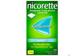 nicorette® Kaugummi icemint 4mg, 105 Stück, A-Nr.: 3904251 - 01
