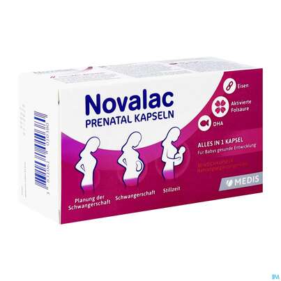 Sie sehen eine Packung Novalac Prenatal Kapseln, 30 Stück, Produktbild: 02 Novalac Prenatal Kapseln, 30 Stück, A-Nr.: 5308926 - 02