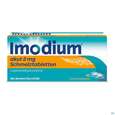 Sie sehen eine Packung Imodium akut Schmelztabletten 2mg, 10 Stück, Produktbild: 01 Imodium akut Schmelztabletten 2mg, 10 Stück, A-Nr.: 3769221 - 01